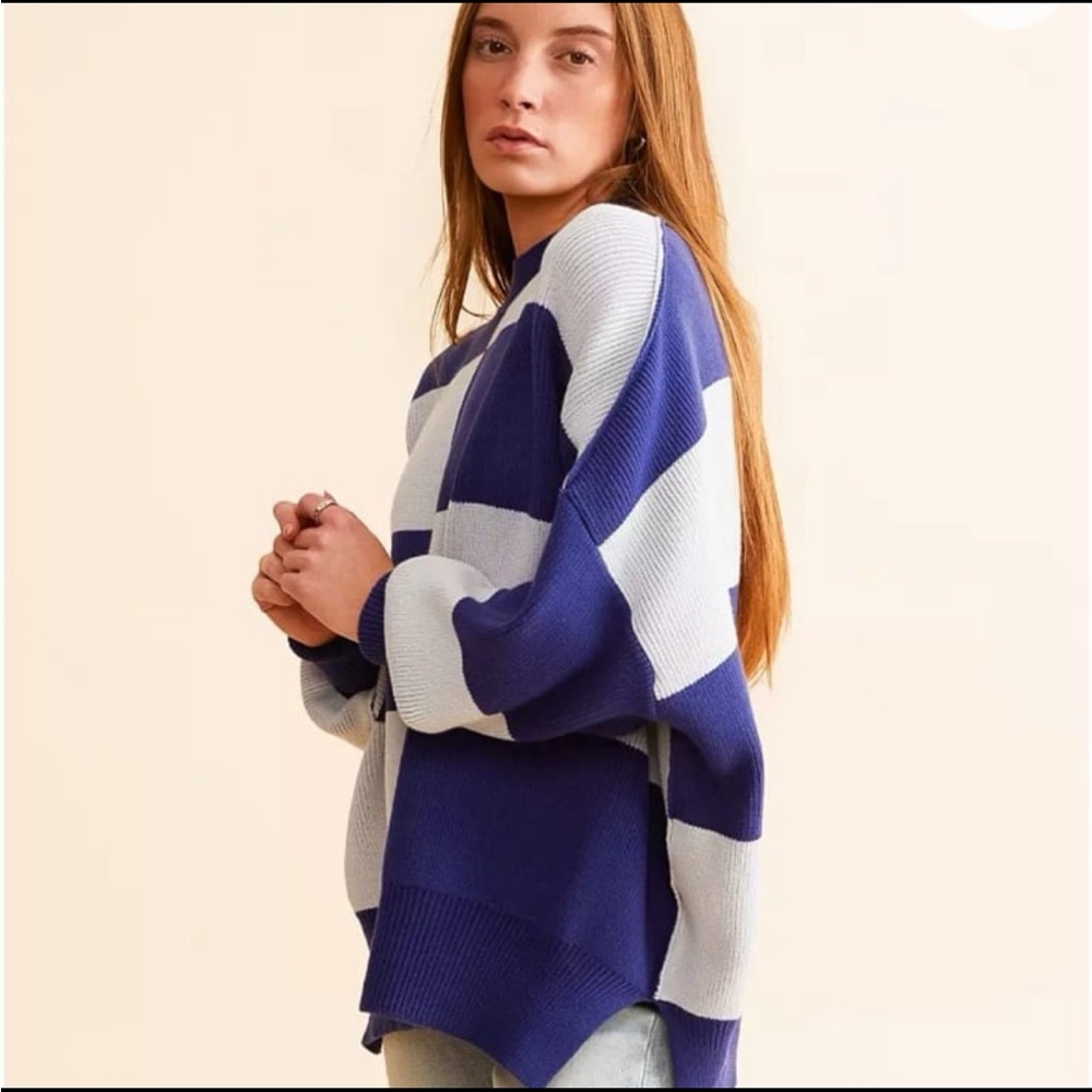 Free People Color Block Sweater - Picture 2 of 10